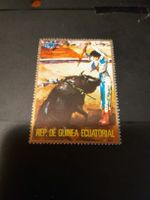 Timbre rare Guinée équatoriale, corrida, année 1972