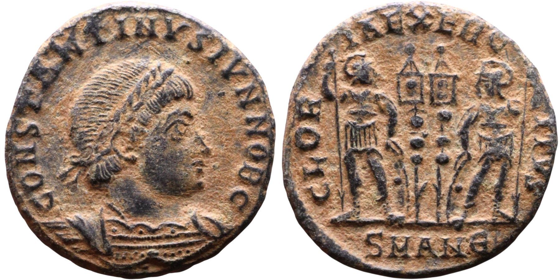 Tutti le monete: CONSTANTIUS II bronze nummus (317-337 AD) – Usato da La Sarraz venduto da classicworldcoins