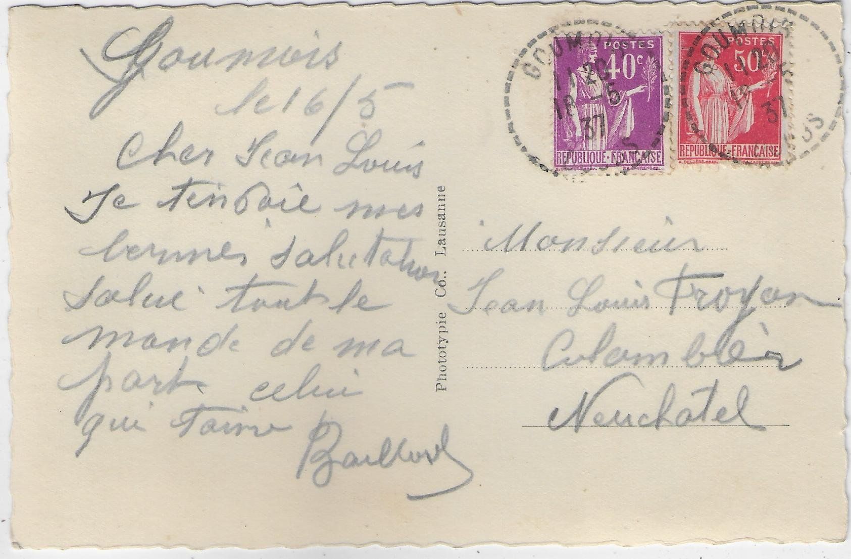Cartes postales: Goumois - Vue generale – D'occasion à Ettingen par Kartenplanet 1
