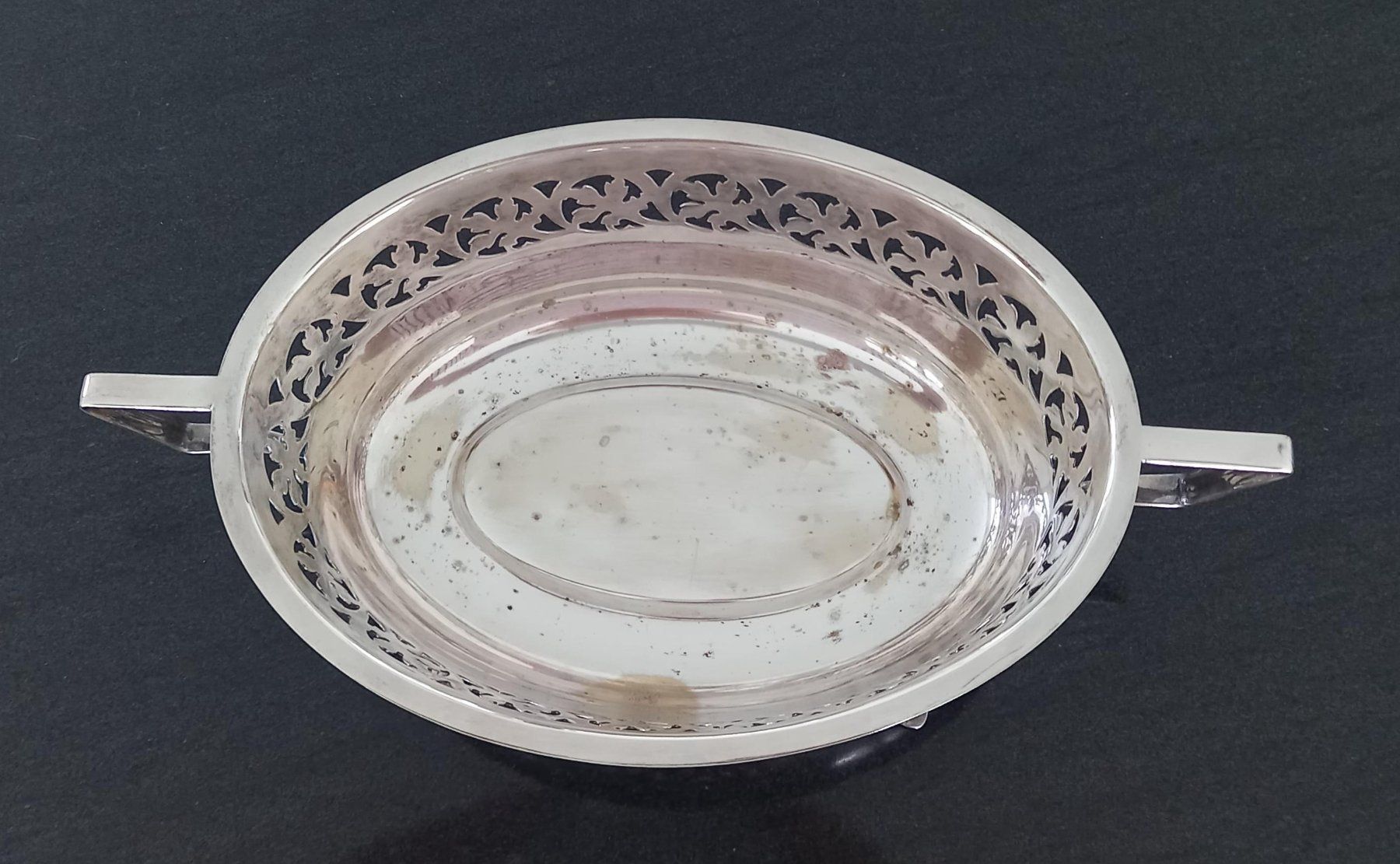Ciotole: Antike Jugendstil-Schale versilbert mit seitlichen Henkeln – Usato da Seewen SZ venduto da emi_6y6l 1