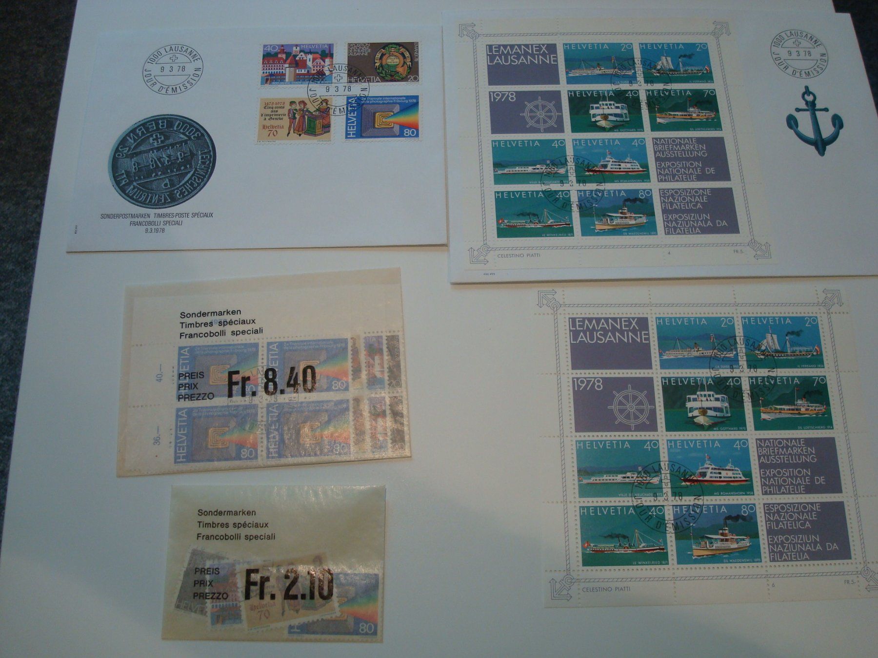 Alle Briefmarken: Sondermarken/Block  Serien-Viererblock-Ersttagsbrief – Neu und originalverpackt aus Riehen von Baerewaegli