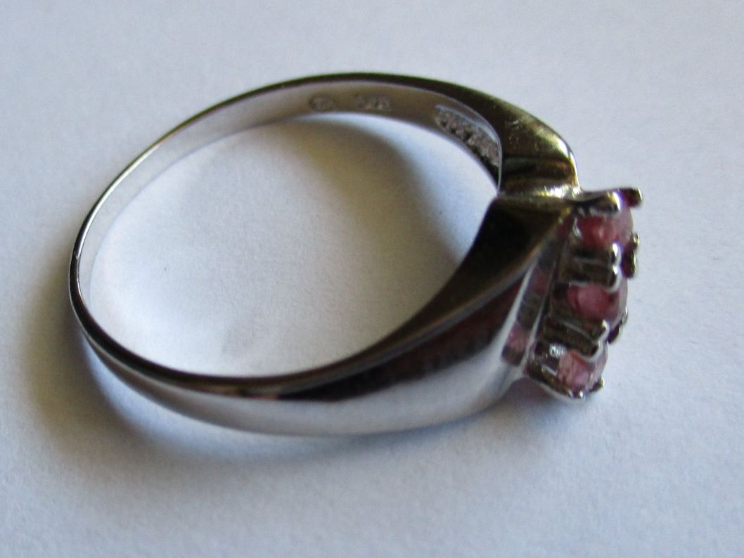 Bagues: Bague argent 800 avec pierres roses – D'occasion à La Sarraz par vic_v6kz 2