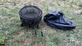 Feuerschale Grill mit Abdeckung und Zubehör