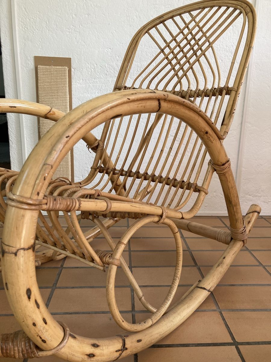 Chaises: Schaukelstuhl Bambus – D'occasion à Uster par go-for-it. 3