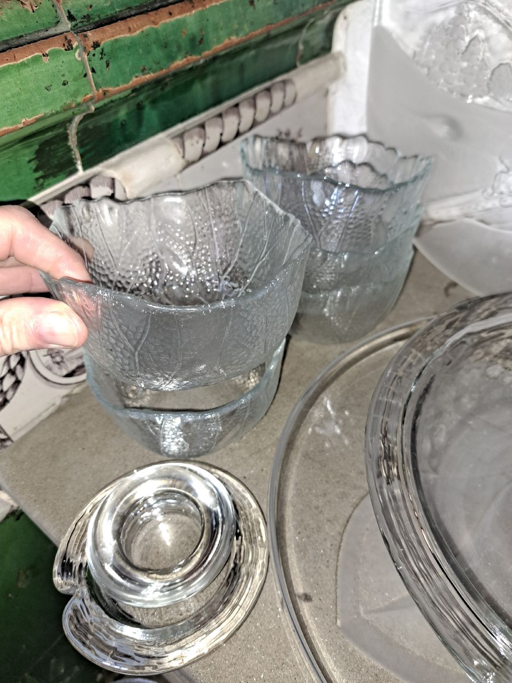 Set di piatti: Glas Geschirr Riesensammlung  – Usato da Kölliken venduto da Upcycling-by-Mc-TAM 8