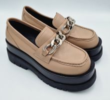 Elegante Jeffrey Campbell Loafers mit Kette, Grösse 36