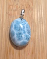 Larimar Anhänger mit Metallöse