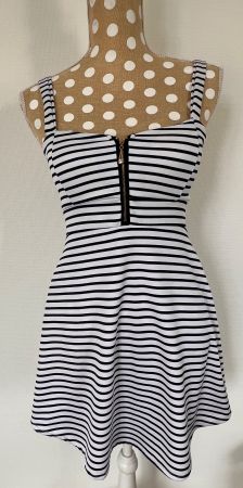 Maritimes Streifen Kleid Skaterkleid - Grösse S