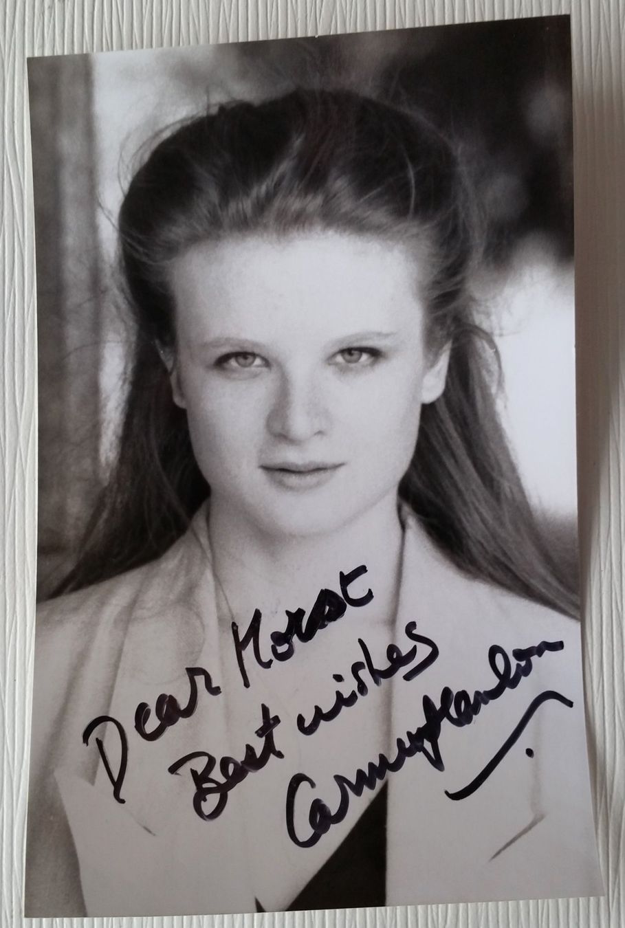 Autografi: Carmen Hanlon, signiertes Original-Autogramm, 1995 – Usato da Oberriet SG venduto da ganesh435