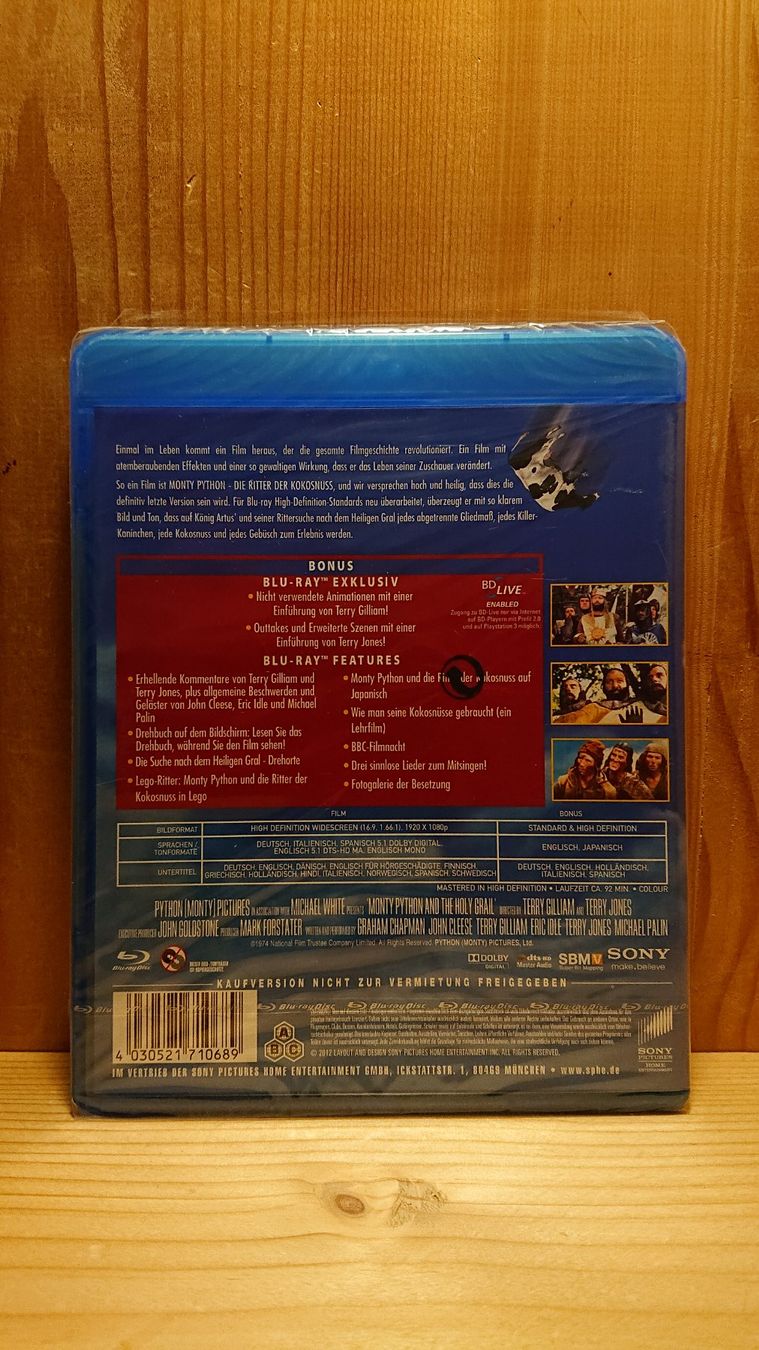 Tutti i DVDs: MONTY PYTHON DIE RITTER DER KOKOSNUSS Blu-Ray – Nuovo e nell'imballaggio originale da Wilderswil venduto da Exebub 1