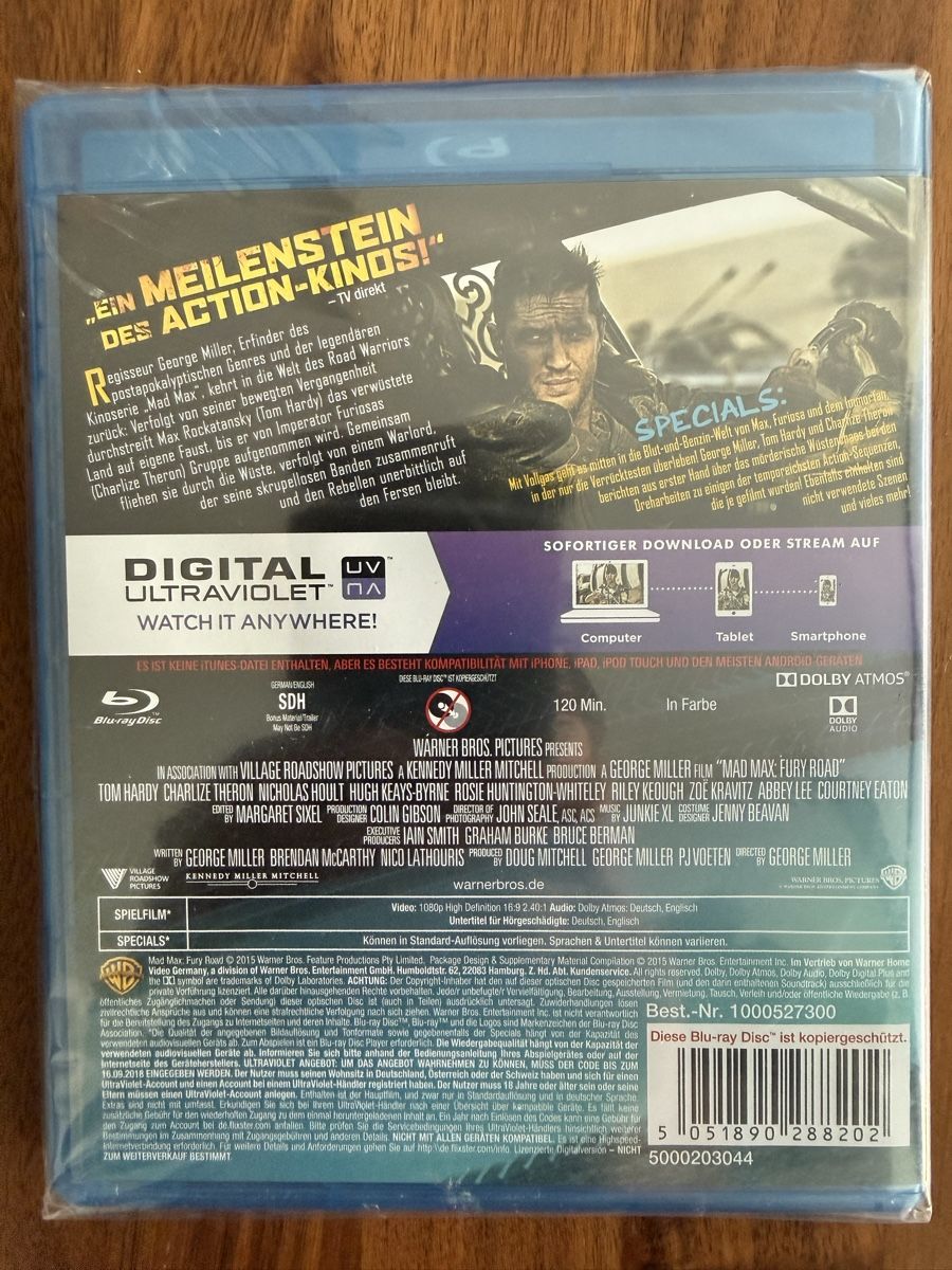 Tutti i DVDs: Mad Max Fury Road Blu Ray NEU – Nuovo e nell'imballaggio originale da Dübendorf venduto da CellarSeller 1
