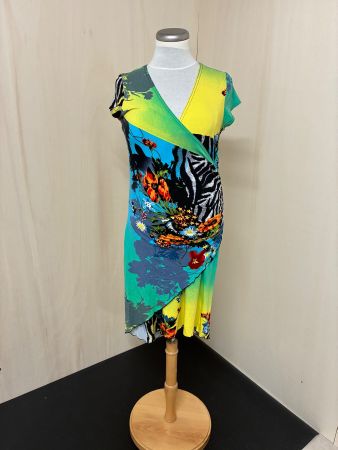 Joseph Ribkoff Sommerkleid mit Blumen und Zebramuster