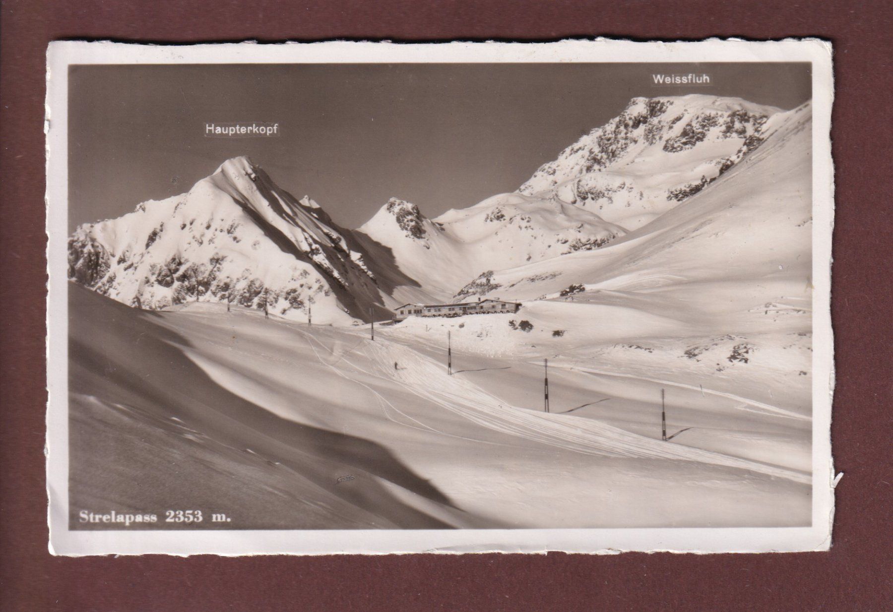 Ansichtskarten: DAVOS - Strelapass - 1938 – Gebraucht aus Pully von nicecards