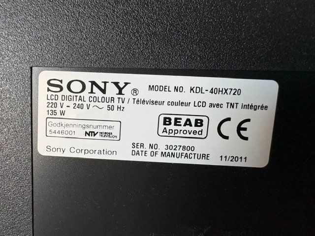 Sony Televisori: TV Sony KDL-40HX720 – Usato da Stadel b. Niederglatt venduto da Snowy2 2