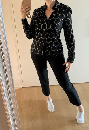 Seventy Sergio Tegon Bluse Damen italienische 44 m schwarz 