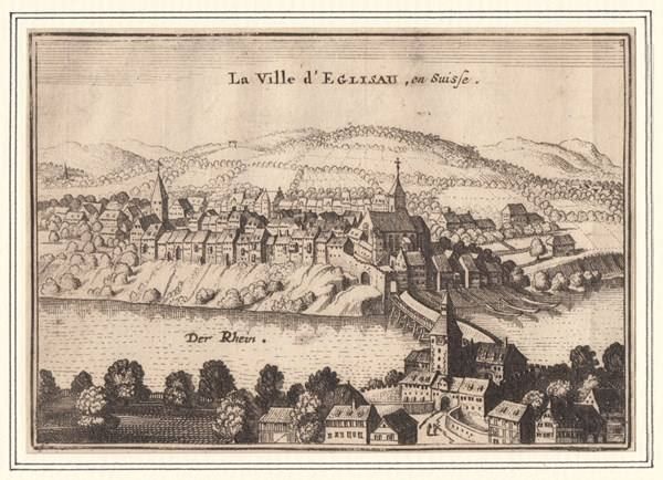 Incisioni: EGLISAU, KUPFERSTICH 1723 – Antico da Grüningen venduto da Kartensammler