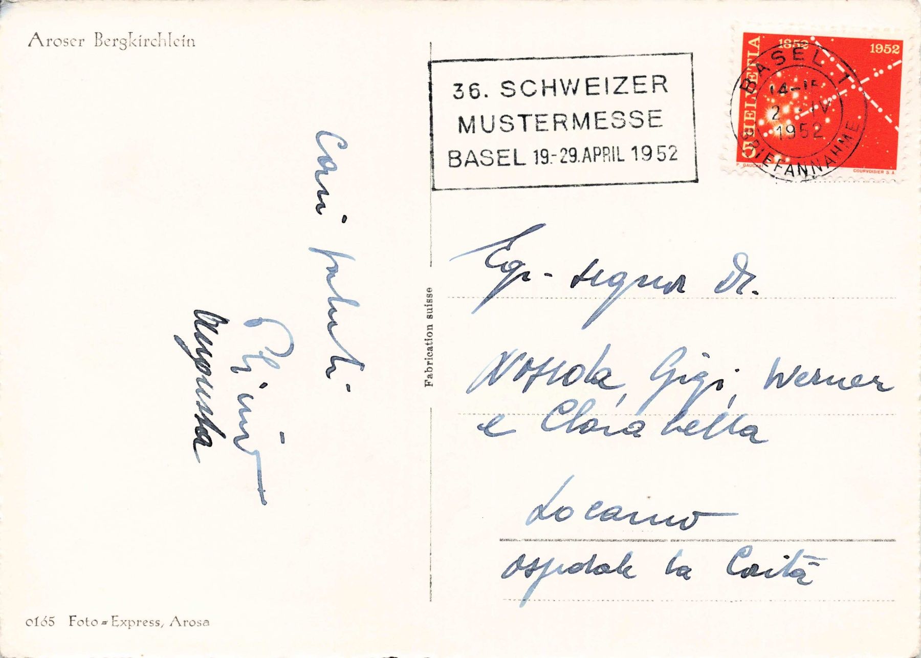 Cartes postales: Aroser Bergkirchlein G – D'occasion à Biasca par Blenio71 1