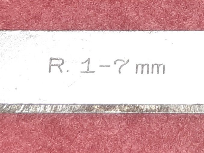Radienlehre 4 Radius Leiste Edelstahl, Radius Lehre, Radiuslehre 4 Stück Radienlehre Set, Radius