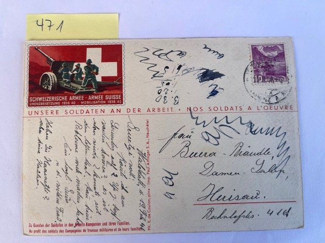 Cartes postales: Ansichtskarte Bunker am Waldrand Schweizer Armee 1941 – D'occasion à Niederwil AG par dahu75 1
