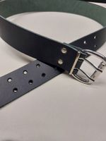 Leder Gürtel schwarz in 85cm Länge
