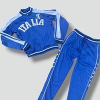 Italia streetwear blue track set vintage retro fussball kdk