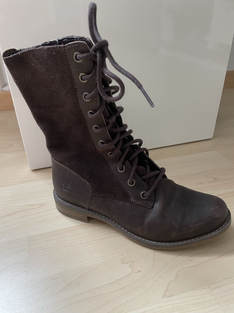 Timberland Scarpe da donna: Timberland Schnürstiefel, Leder, Braun – Usato da Wil Sg venduto da mil_r9gx 3