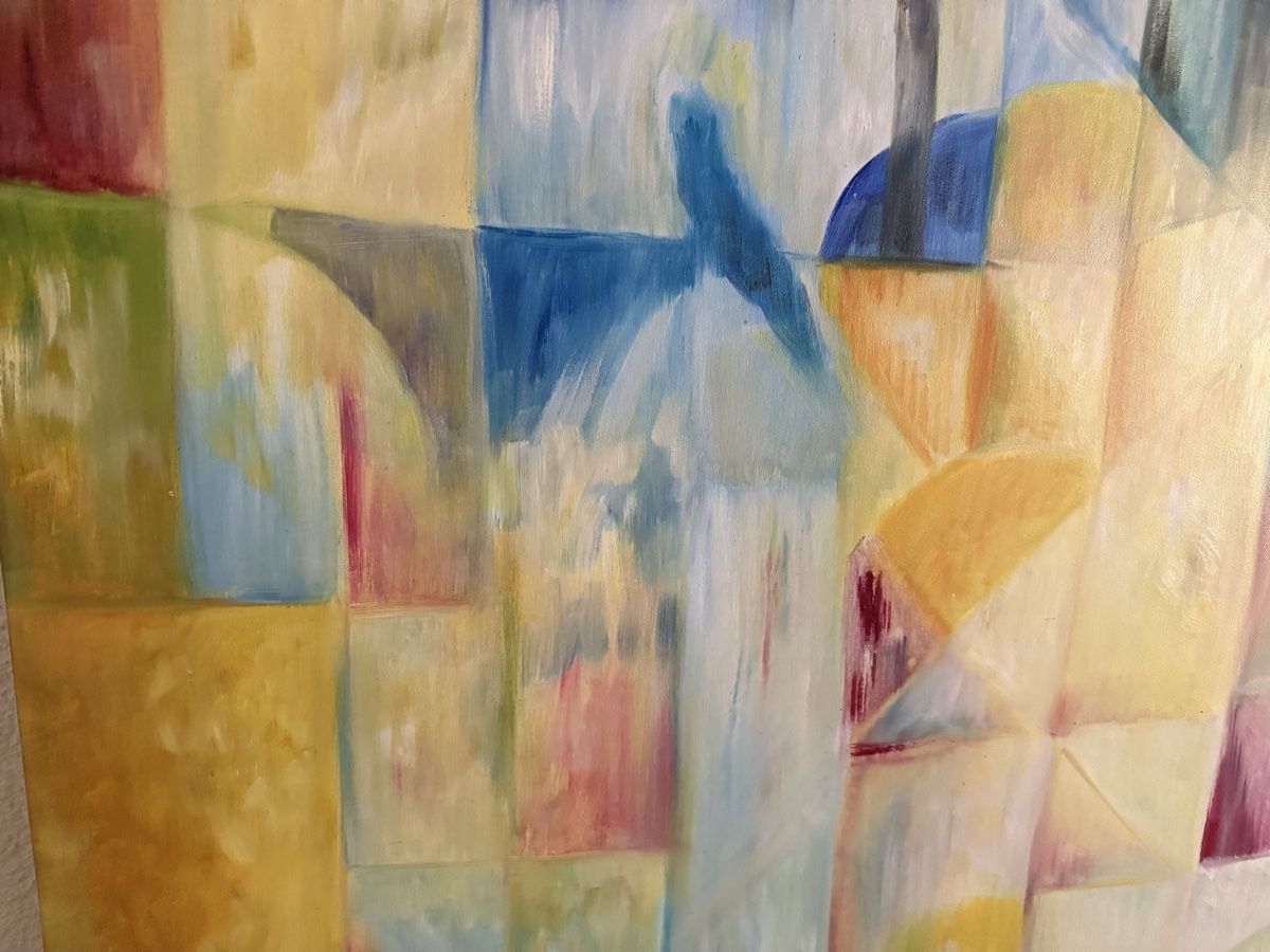 Gemälde: Gemälde gross farbig bunt Schweiz 198x78 cm – Gebraucht aus Uster von AlabasterOne 5