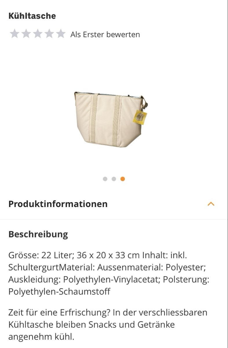 Borse: NEU Kühltasche – Nuovo e nell'imballaggio originale da Hüttikon venduto da abarb 2