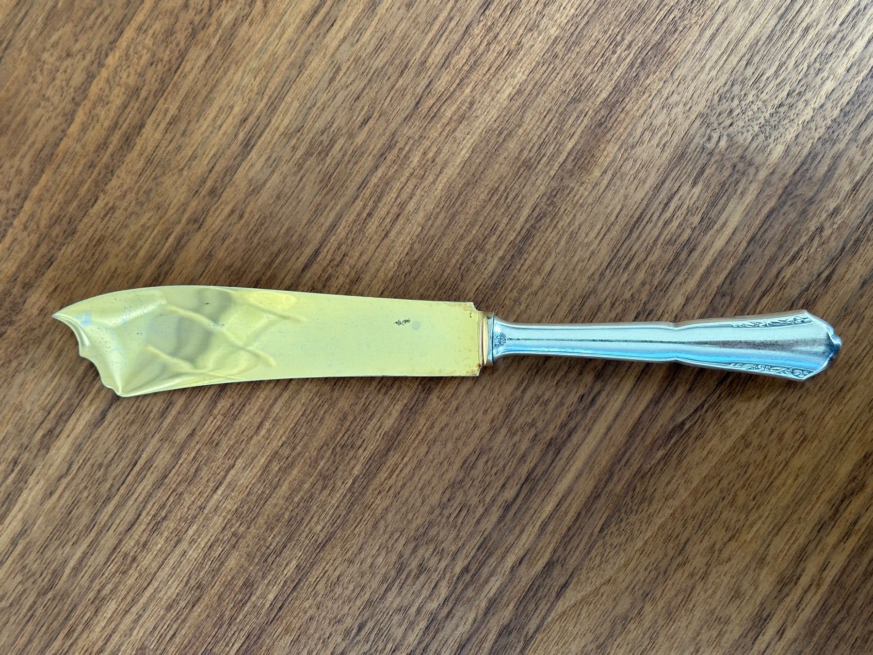 Posate: Antikes Messer, versilbert mit vergoldeter Klinge – Usato da Hochwald venduto da M-M-S 1