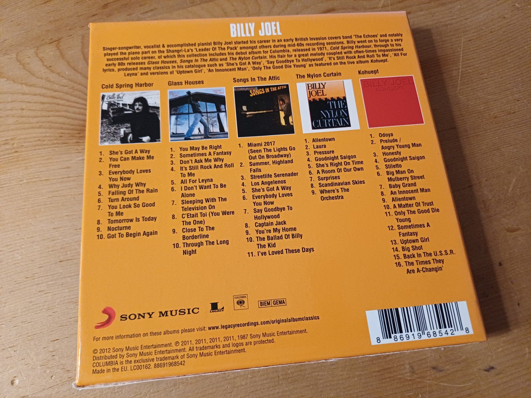 CD: Billy Joel: Original Album Classics auf 5 CDs – Usato da Jona venduto da Rreto71 1