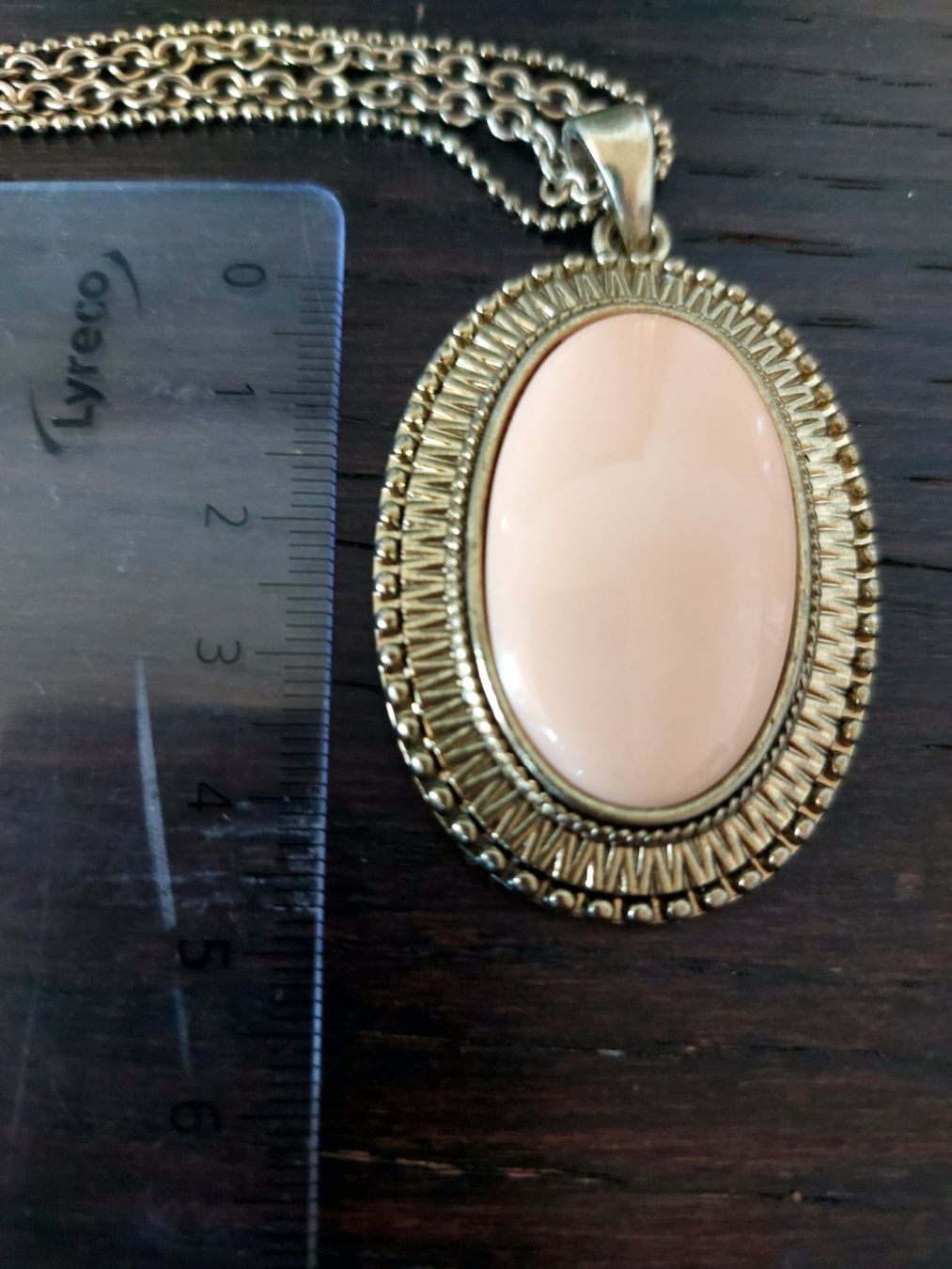 Ciondoli: Schmuck Kette Messing mit Anhaenger Rosa Stein – Nuovo (secondo la descrizione) da Horgen venduto da zur_jq85 2