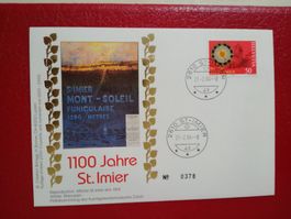 Sonderbrief 1100 Jahre St.Imier 1984 Motiv Plakatkarte