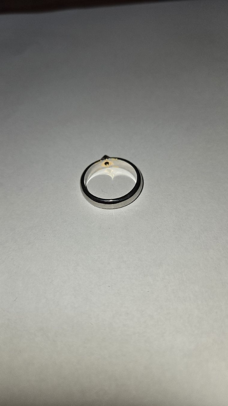 Bagues: Platin/Gold Brillantring, Gr.55 – D'occasion à Uzwil par BrokiFloh 1