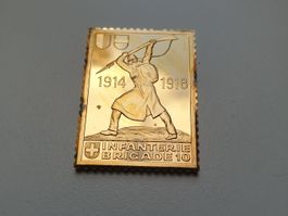 🇨🇭🤍 Militaria Infanterie Silver *19.24g .925* Gold-plated