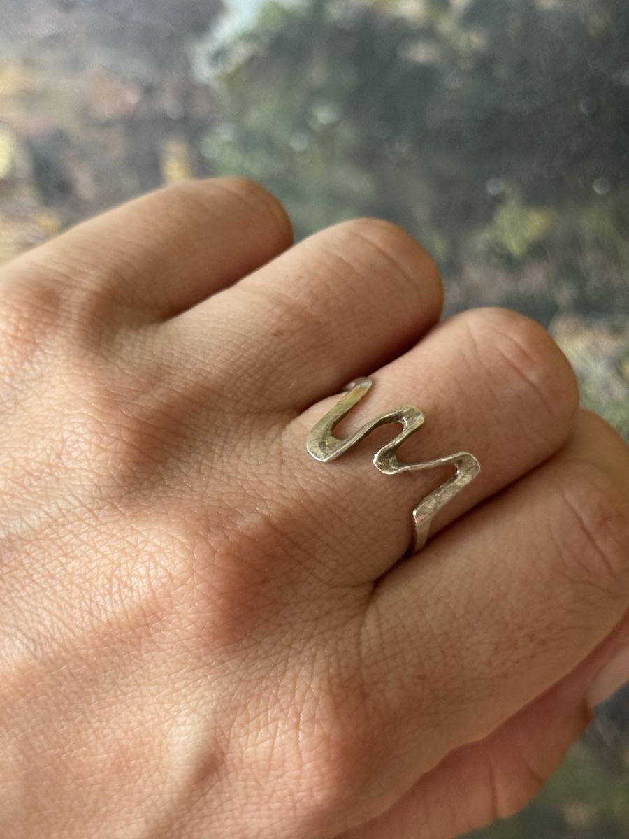 Anelli: Wave 925 Silver Ring silver size 10 – Usato da Zürich venduto da olalinda 2