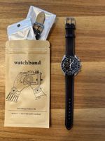 Premium Lederarmband Braun - MoonSwatch - Omega Swatch
