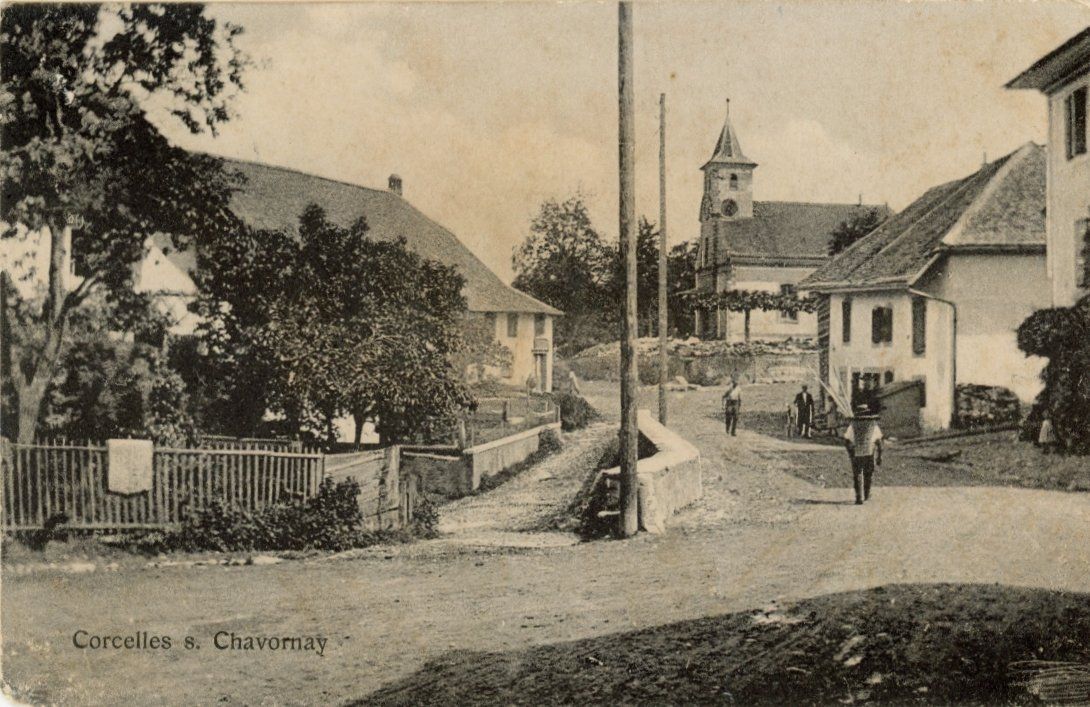 Cartoline postali: Corcelles   BE  sur Chavornay         en 1913 – Usato da Brig venduto da Valcards54