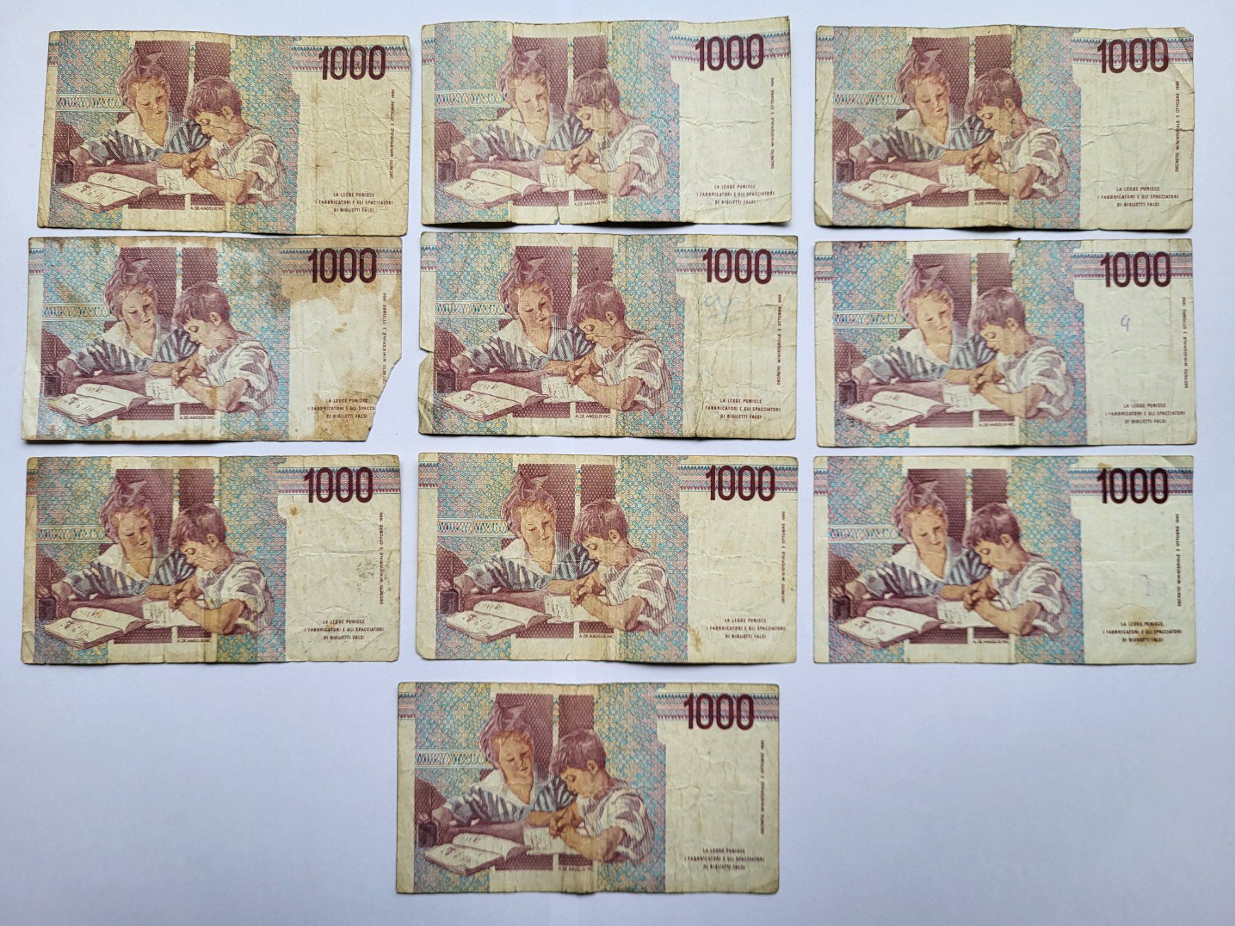 Billets de banque: Banknoten aus Italien – D'occasion à Pravidondaz par  1