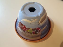 schöner windgeschützter Aschenbecher handbemalt