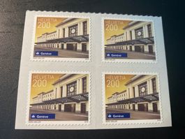 2016 ** Bahnhof Genf Viererblock postfrisch