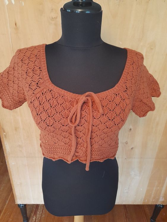 Top: Crop Top . von Pieses . S . rostrot . Baumwolle – Nuovo (secondo la descrizione) da Leuggelbach venduto da schmetterlings-fee