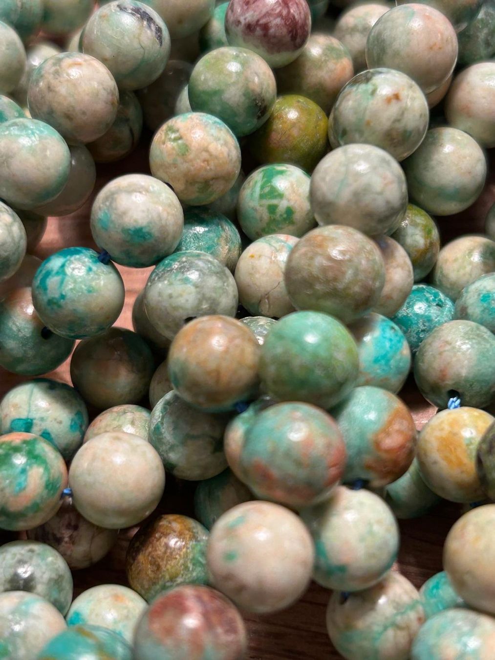 Minerali & Pietre curative: Aktion!!! Strang echte Peru turquoise Perlen 8 mm – Nuovo e nell'imballaggio originale da Niederrohrdorf venduto da Ytobi 1