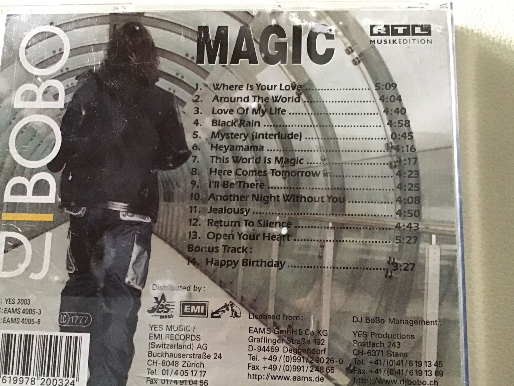 CD: DJ BOBO – Usato da Thierachern venduto da sweden08 1