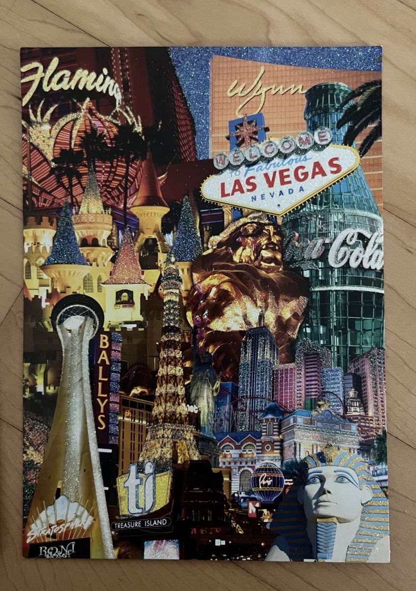 Cartoline postali: 3x Las Vegas Postkarten mit Glitzer – Nuovo (secondo la descrizione) da Sursee venduto da abcdxyz 3