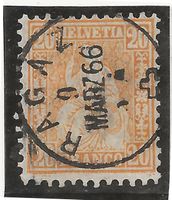RAGAZ 09.03.66 auf Zu#32 Mi#24 Volltreffer [12B8]