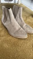 Bottines élégantes en daim taupe, pointure 36