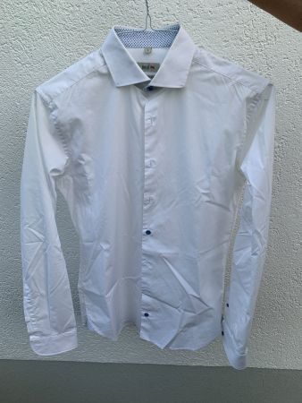 Paul Kehl Herrenhemd, weiss, Grösse S, easy to iron