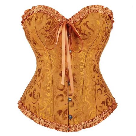Korsett im Steampunk Gothic Stil Orange Emperial M-L-XL-XXL