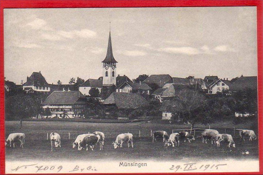 Cartoline postali: MÜNSINGEN, LICHTDRUCK – Usato da Grüningen venduto da Kartenlaube