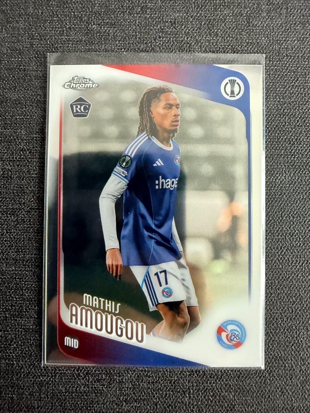 Topps Carte collezionabili: Topps chrome Mathis Amougou RC Strasbourg Alsace RC – Usato da Burgdorf venduto da Sports_Cards_3400